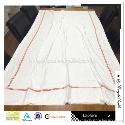Embroidered double line bamboo duvet cover set , bamboo pillow case set